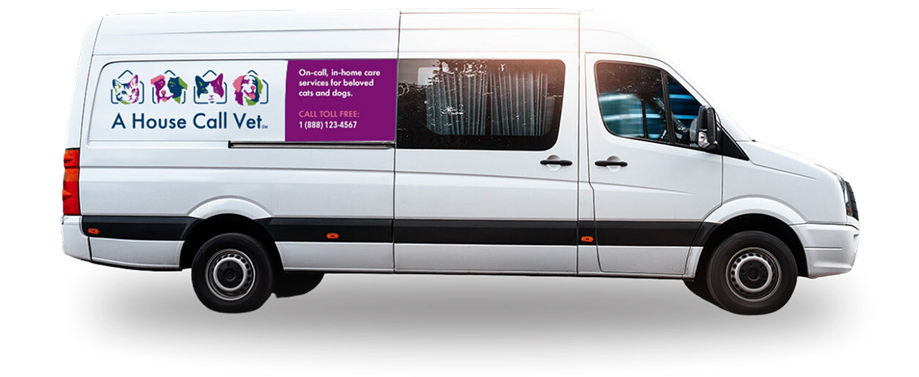 AHCV-branded veterinary vehicle used for mobile pet care visits